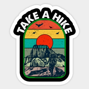 Take A Hike Hiking Mountain Outdoor Camping Explore Sticker